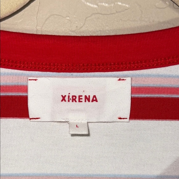 Xirena striped pocket short sleeve Paulina tee in popsicle size large. - Picture 4 of 6